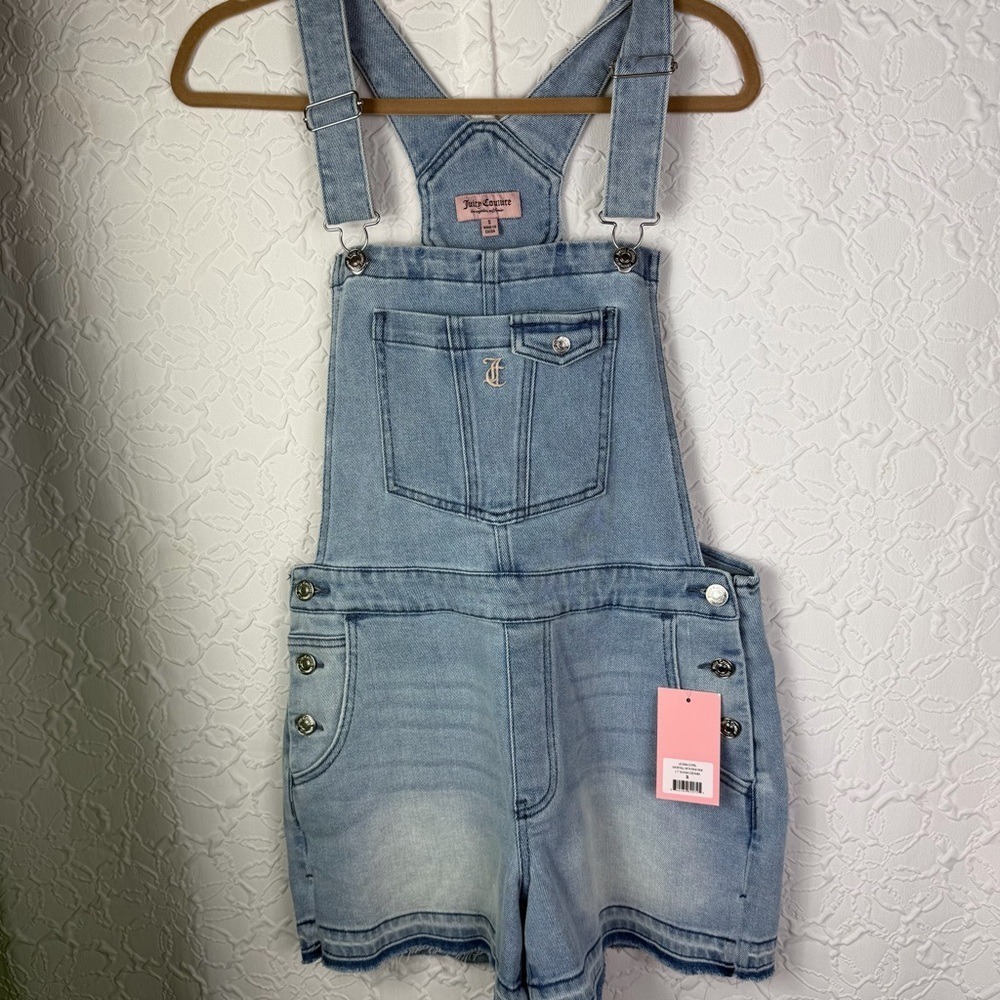 Juicy Couture Shortall‎ With Raw Hem Denim Overalls S